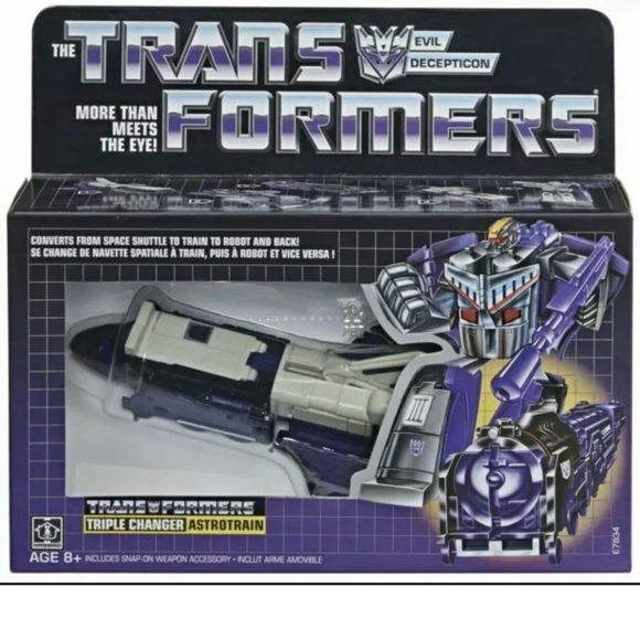 New Hasbro Transformers Triple Changer Astrotrain G1 Reissue Walmart Exclusive - Picture 4 of 4